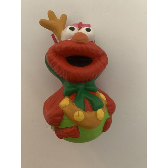 Cookie Monster Elmo Christmas Ornaments Vintage 90's Sesame Street Lot of 2 READ - Picture 15 of 16